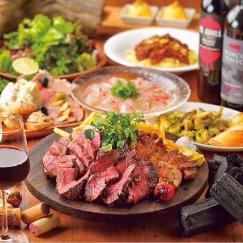 ≪ローストビーフ肉寿司食べ放題◎≫3種の食べ放題と全8品 3時間飲み放題で3,500円！