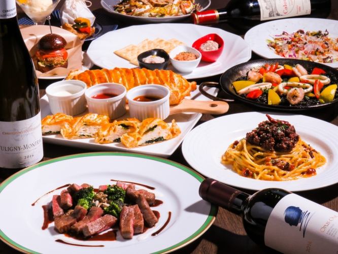 [For lunch] Most popular★2 hours all-you-can-drink included 8 dishes including A5 Wagyu beef steak from Nagasaki Prefecture 7,500 yen → 6,000 yen