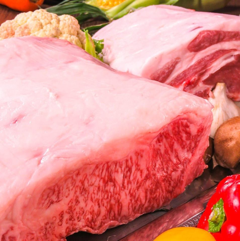 A5ランク長崎和牛ステーキ付コースは2H飲み放題付¥7000