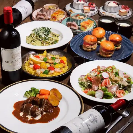 2H飲み放題付きレディースコース5000円！牛ホホ肉の赤ワイン煮込み、海鮮パエリア等全9品！