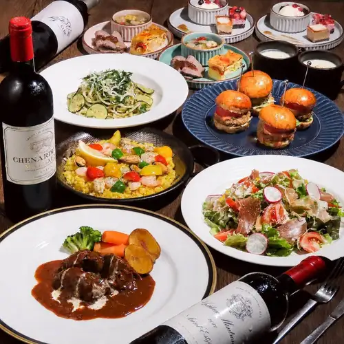 2H飲み放題付きレディースコース5000円！牛ホホ肉の赤ワイン煮込み、海鮮パエリア等全9品！