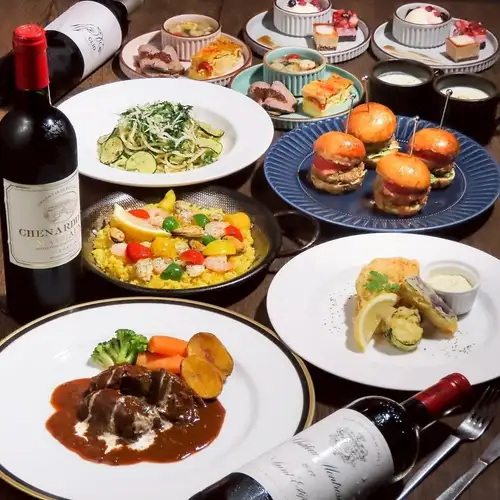 2H飲み放題付き！ビストロボルドーオススメ！6000円コース！牛ホホ肉の赤ワイン煮込み等全8品！
