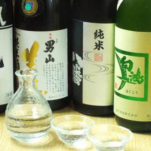 Many Japanese sake and shochu prepared