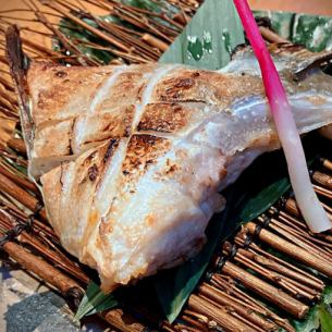 Yellowtail collar salt-grilled/cooked
