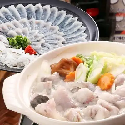 お料理のみ<ふぐ会席>河豚刺 河豚ちり鍋など