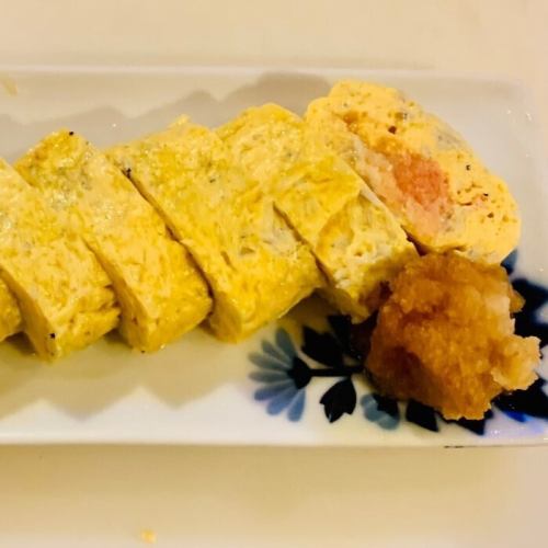 明太子と釜揚げしらすの だし巻き卵