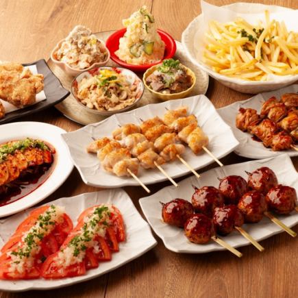 [All-you-can-drink including draft beer] Daisen chicken yakitori course