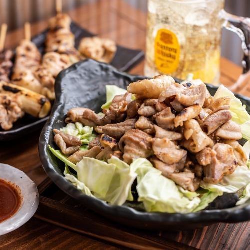 [2 hours all-you-can-drink included♪Stamina course] Specialty stamina grill and stamina chicken yukke etc. ≪6 dishes in total≫ 4500 yen