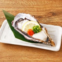 Large oysters from Ishinomaki Bay, Miyagi Prefecture, with ponzu sauce