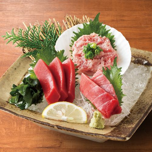 兩種藍鰭鮪魚和蔥鮪魚的組合