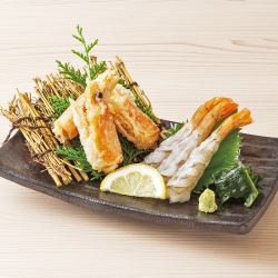 天然海老の刺身(3尾) 頭の唐揚げ付き