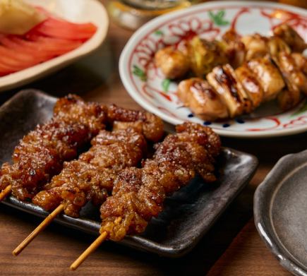 [Toriya's banquet course with 2.5 hours of all-you-can-drink included] A course where you can enjoy our famous skewers and specialty dishes.11 items in total