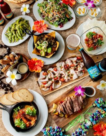 【90분 음료 무제한】 KHC 하와이안 코스(11품) KHC 명물《코코모코》 첨부!