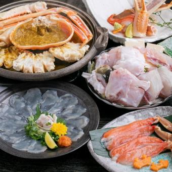 [Crab & Fugu] "Special Snow Crab & Fugu Course" 7 dishes total 12,000 yen (13,200 yen including tax) | Crab Fugu Full Course