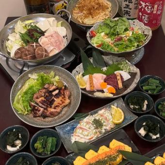 豪華モツ鍋&馬刺し付！税込5,000円贅沢コース(生ビール付き2時間飲み放題)