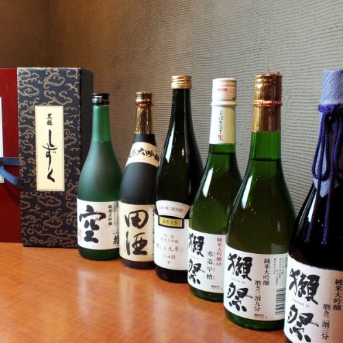 Famous sake ordered from all over Japan