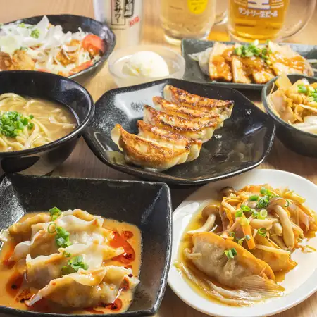 9/1～10/31限定【秋の餃子満喫コース】飲み放題付き8品！4500→4000円