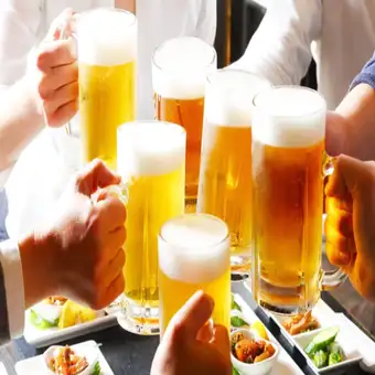 【単品飲み放題コース】お料理は自由にご注文いただけます◎生ビールも飲み放題!◆1980円(税込)