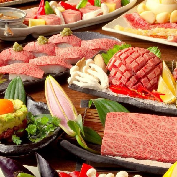 【当店人気No.1！】流行りの肉寿司も◎120分飲み放題付き！大将コース