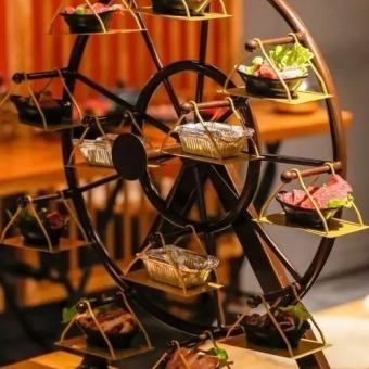 【誕生日・記念日】サプライズに！人気の肉寿司・幻タンも！《観覧車幻盛り全12品》6500円(税込)