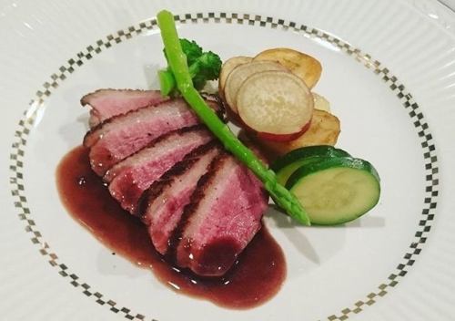 Roasted duck breast with XO sauce