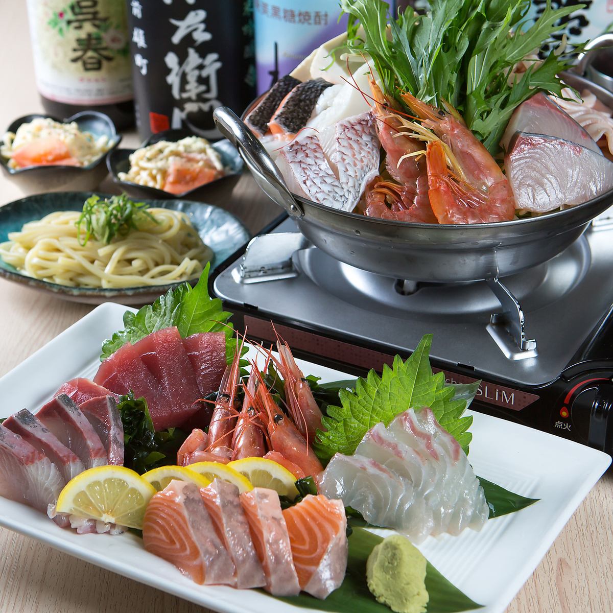 全国各地から仕入れた新鮮な魚介・旬の食材を使用しております♪