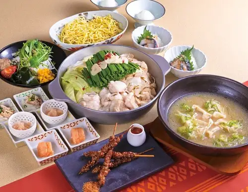 We also offer a Hakata motsunabe (offal hot pot) course where you can fully enjoy the flavors of Kyushu!