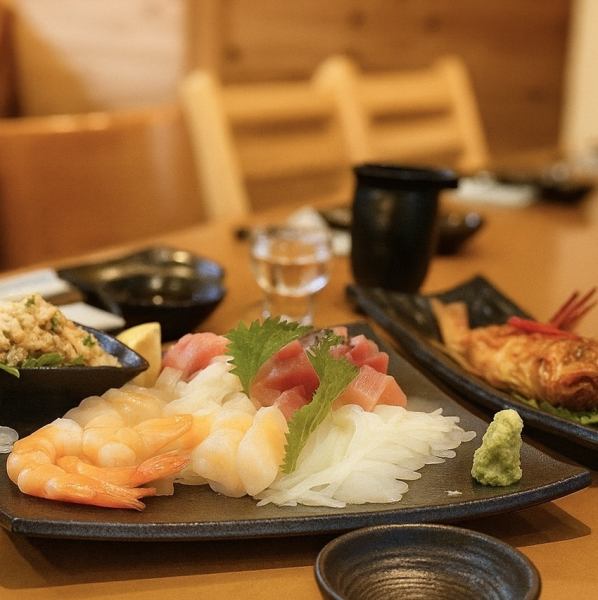 旬の食材を使用した刺身