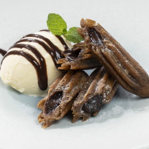 チョコチュロス&アイス(チョコ)