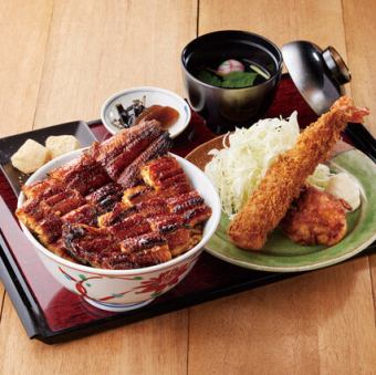 美濃金うな丼エビフライ定食 特
