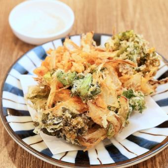 桜エビと菜の花かき揚げ