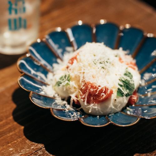 若松産フルーツトマトの泡カプレーゼ