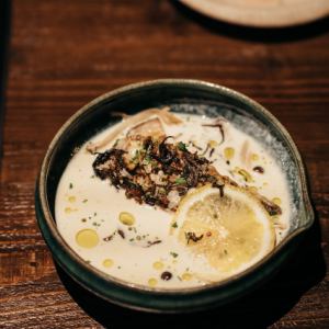 本日のお魚の薪グリル~クリームアクアパッツァ~