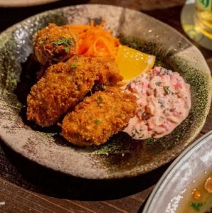 岡山県産牡蠣フライ ~自家製柴漬けタルタル~ 4ケ