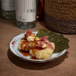 手巻き生ハムチーズ餅