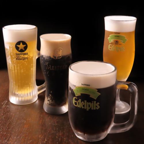 種類豊富なビールで乾杯！