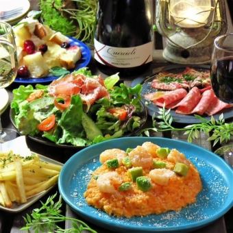 [Lunch & Dinner] 6 courses with 2 hours of all-you-can-drink 3,000 yen★Birthday plate ¥2,750★