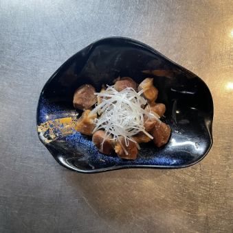 砂ずりのにんにく醤油炒め