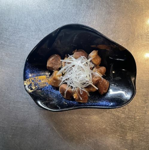 砂ずりのにんにく醤油炒め