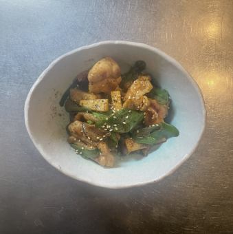鶏とエリンギのバター醤油炒め