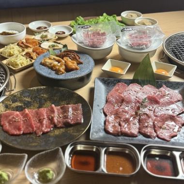 和牛ユッケ付き!【鳴尾の極楽コース】9,500円税込