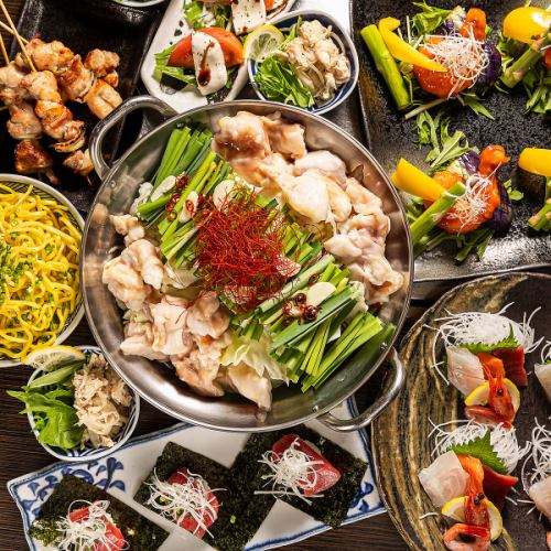 [Recommended for banquets and drinking parties] Includes 2 hours of all-you-can-drink! A very satisfying course where you can choose from 3 types of hot pot ☆ All 9 dishes from 5,000 yen