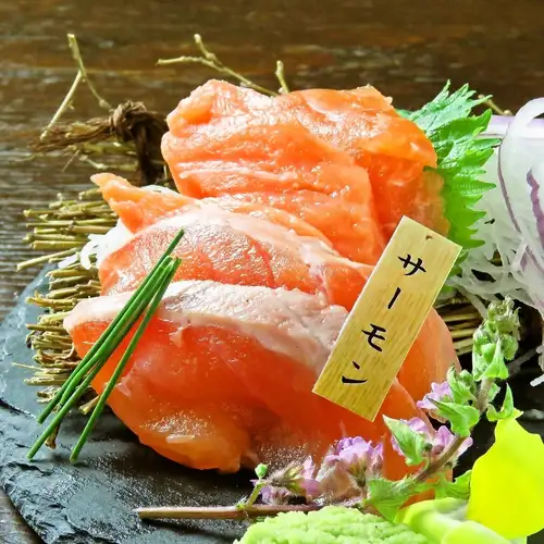 Salmon sashimi