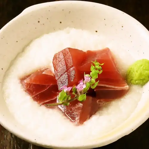 Tuna with grated yam