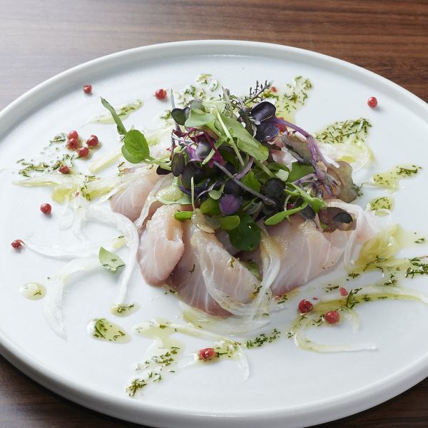 【石鯛やヒラマサなど他店では味わえない魚を使用！】カルパッチョ1450円(税込)