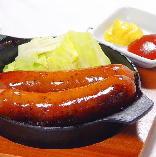 Grilled thick sausage