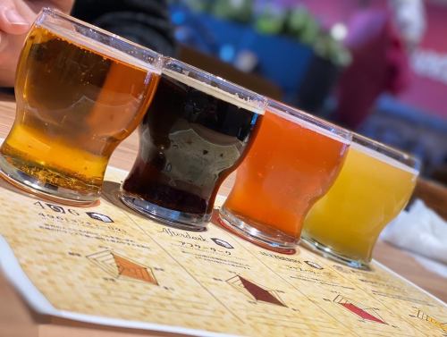 Craft beer flight (4 kinds of drink comparison SET)