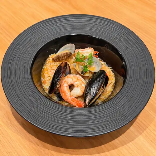 Shrimp and mussel risotto