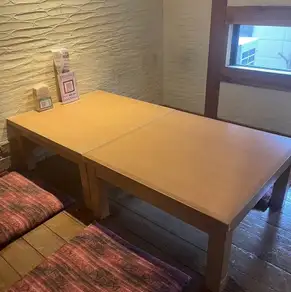 4名席のお座敷です。連結して大人数にも可能です。