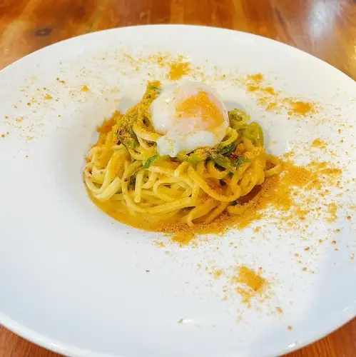 冷製とろたまカラスミパスタ